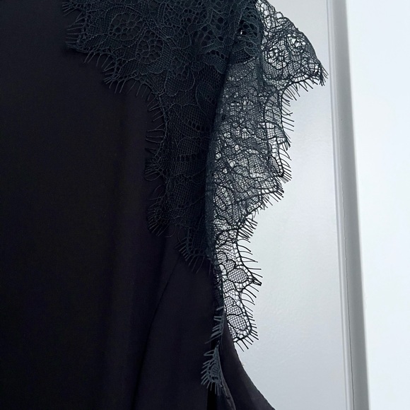 Stylish Black Banana Republic Dress with Lace Accents - Picture 4 of 5